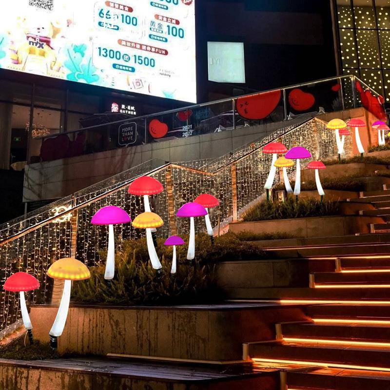 led发光rojo-537蘑菇灯户外公园景区插观地草坪化灯商街美陈景亮