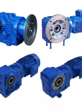 KF7钢制A法兰8心轴安装螺ELJ锥齿轮减速机直角斜齿轮变旋速器卧式