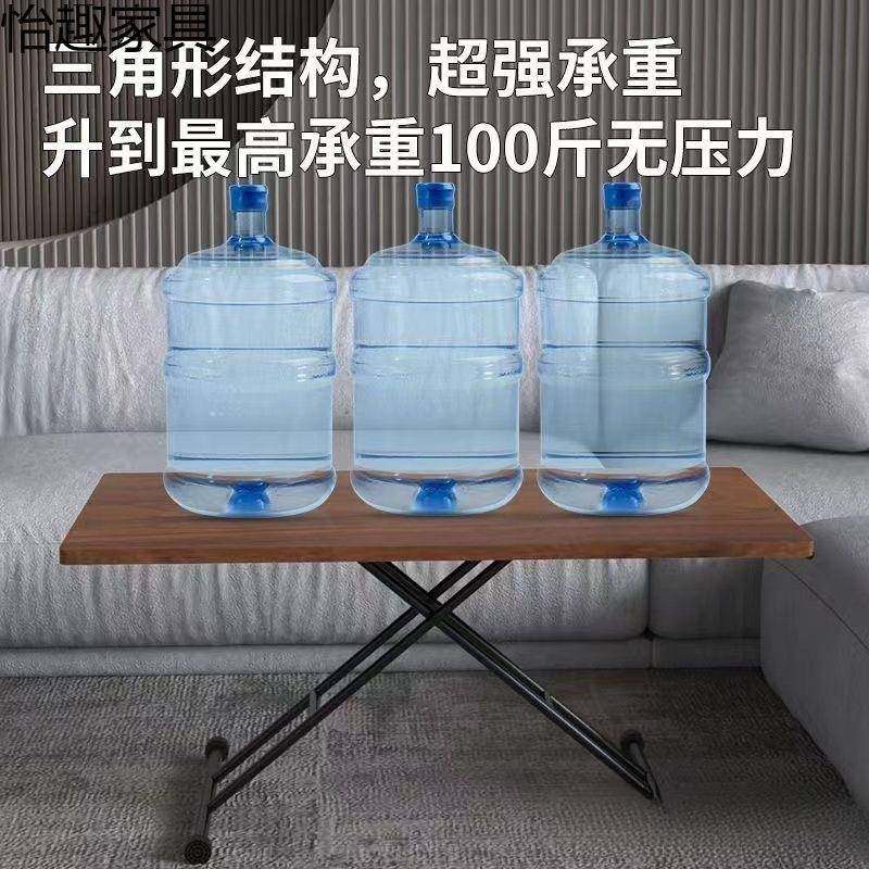 多用功能桌餐桌家小户型小型可移动可升LOG降折叠茶桌两用收纳子