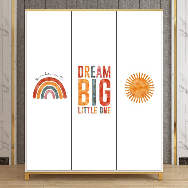 创意儿童房间卡通动物衣柜移门贴纸整张自粘遮丑衣柜玻璃全包贴膜