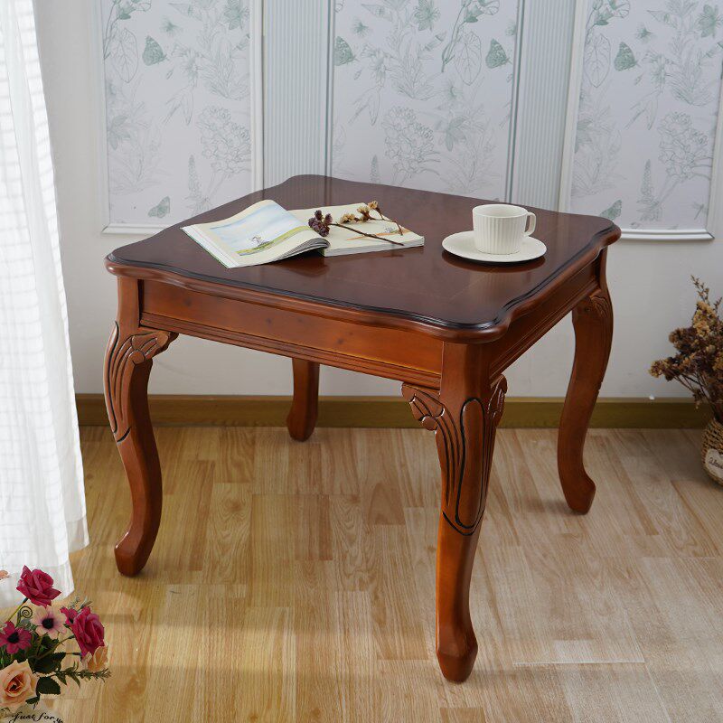 欧式正方形小方桌子沙发边几角几小茶几客厅实木雕花边桌方几茶桌