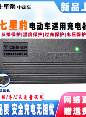 七星豹电动车电瓶智能适用充电器48V12AH60V20AH72伏32AH96V50AH