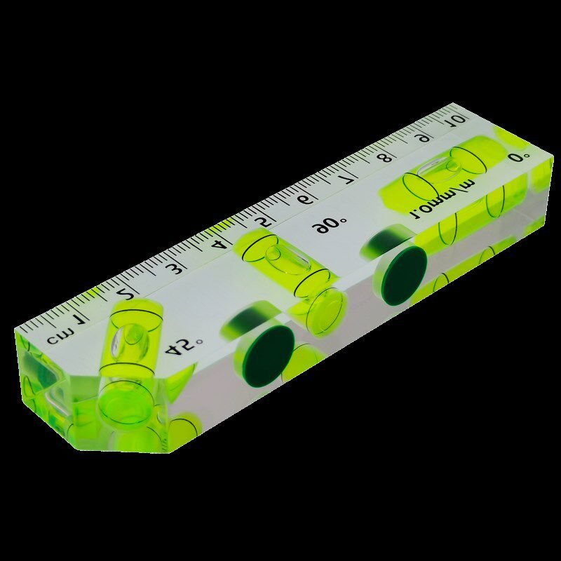 透明长方体高精度45度水平仪三泡小型家用强磁性水平泡水准器水准