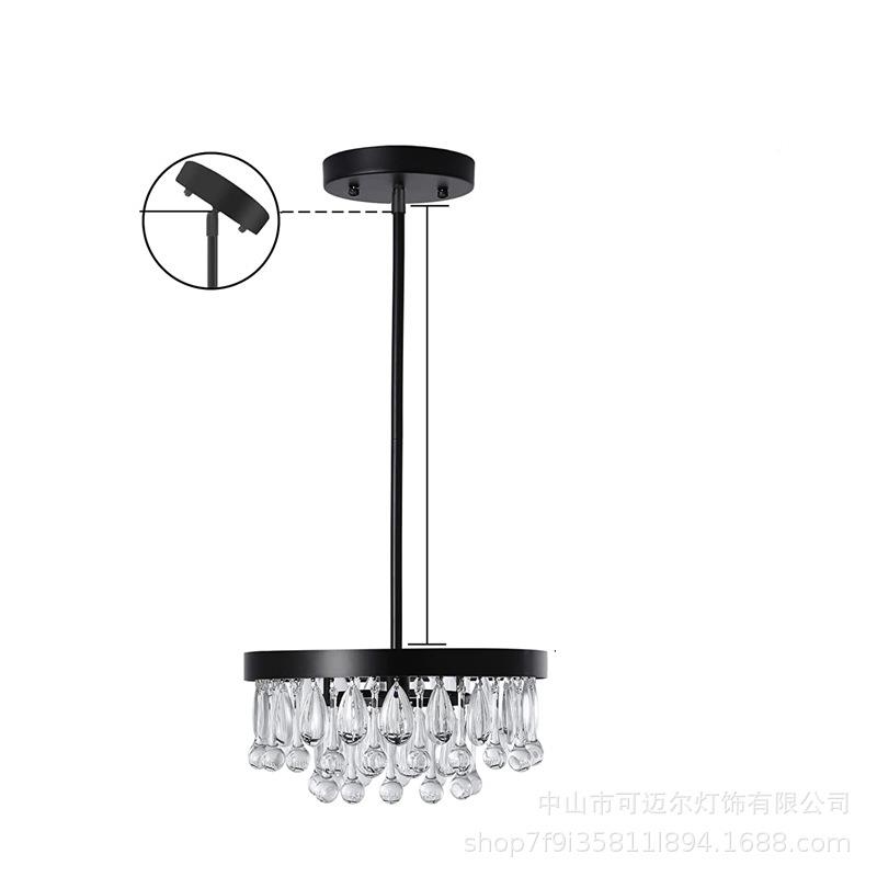 水晶吸顶灯水滴餐吊灯轻奢创MNN意厅走廊代简约卧爆室吊灯现亚马