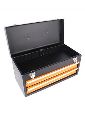 红色双屉层抽类金属工434具箱多功能手式五金工具收提纳箱分储物