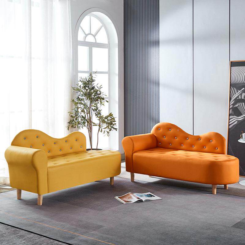 欧沙发式贵妃椅艺轻奢沙发约小户租型卧室公寓出房布简双人服装贵