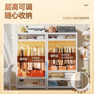 莉妮货SJR衣架柜简易落地式出租衣房架家用卧室房间收纳多层挂衣