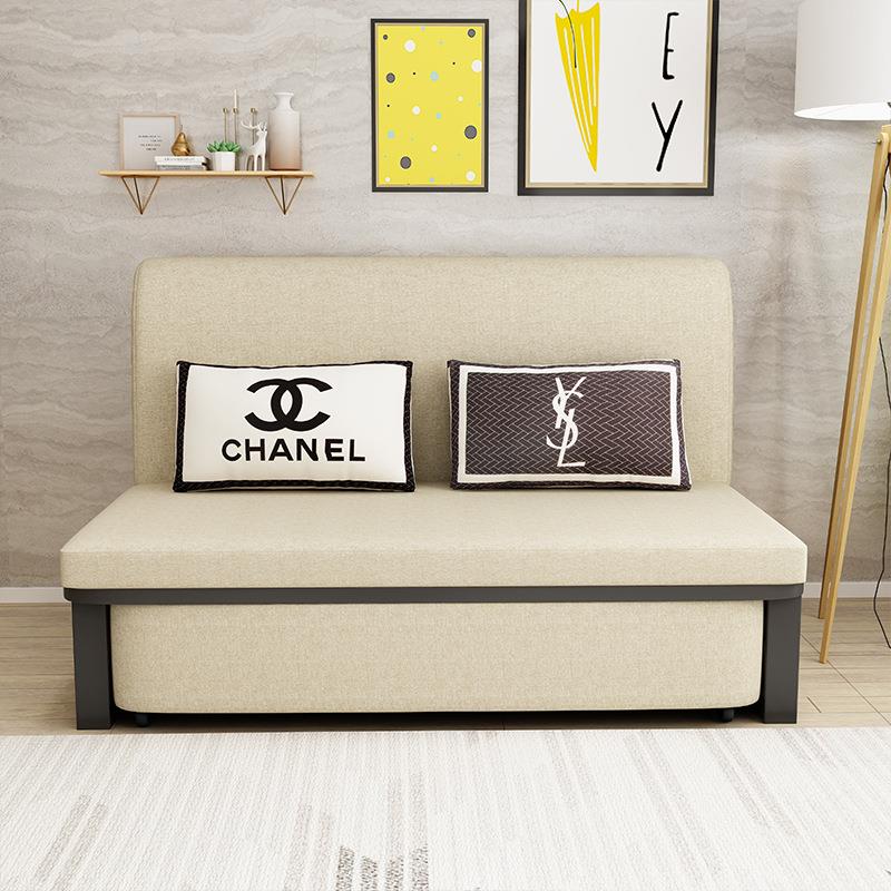 富洛两用叠沙发床小诚型户客厅卧室简YRN折易沙发多功能可储物折