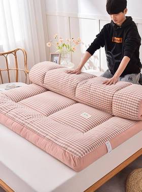 厂垫家GXI直销丝绒床厚垫出租房地铺床褥子学生宿舍加羽日式榻榻