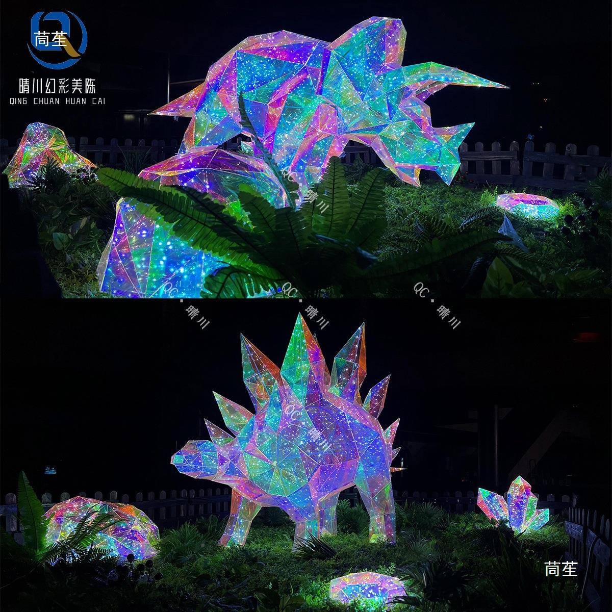 景幻TNB彩发光恐龙室内外动物主题商游乐园场D区P点美陈道具场景