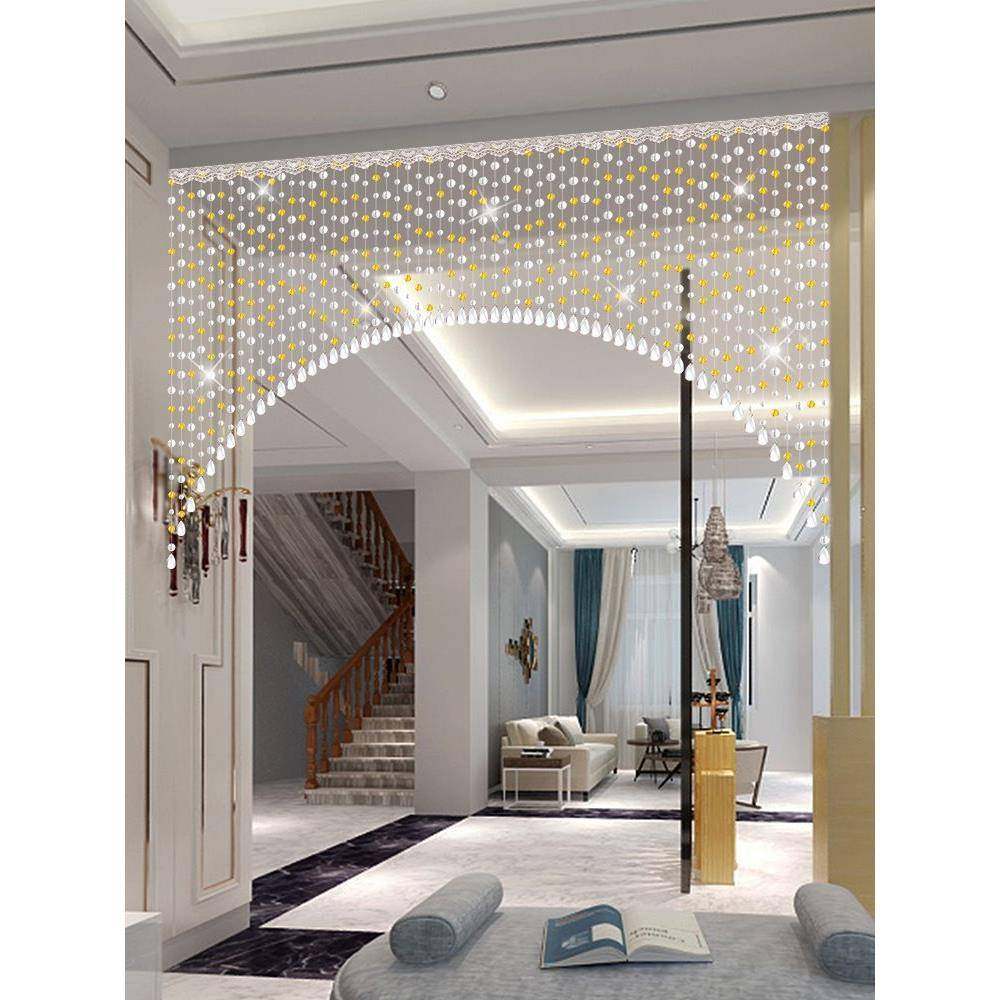 水晶珠帘门玄隔LNP断帘帘子客厅过道装饰家用窗卧室关帘挂帘网红