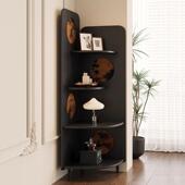 中柜古风香云纱角客厅转角柜复古风收柜纳实木KNP置物架画屏展示