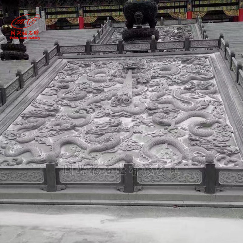 惠安石雕工艺雕刻青石九龙堵动物雕塑 承包寺院古建石材浮雕摆件
