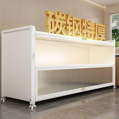 新房款厨置物架落地多层收纳柜多能微波炉ZOQ功餐边碗柜储橱物柜