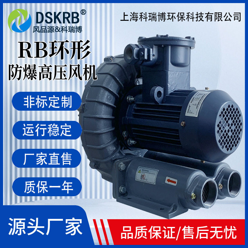 工业吸尘风机RB-110 三相7.5KW 高压旋涡防爆风机 粉尘防爆鼓风机