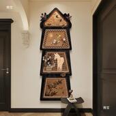 关饰画暗式 10072688中古风可推拉全身藏镜隐藏式 穿衣镜隐装 玄形镜