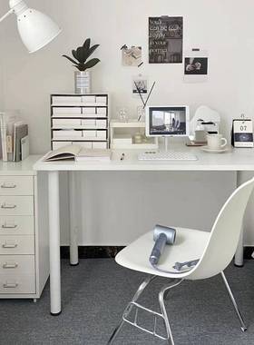 电脑桌学台式EVX家用白色书简桌约办公桌桌学生习女孩卧室小型简