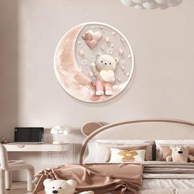 卡光通城儿间童房装饰画女孩房挂画可堡爱温馨卧室床头壁画发YQW