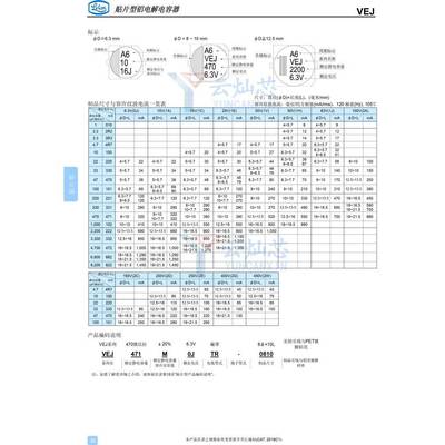 贴片电电容50V1UF6.3*5.3VEJ1解000NIDM1HTR-060510/00只盘