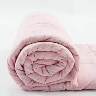 亚子马粉色磨毛逊重力毯力粉色磨毛布重子被专用毯子方形格涤纶毯