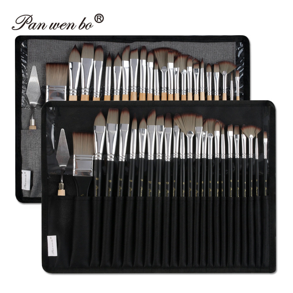 丙烯水彩油画尼龙画笔25件套