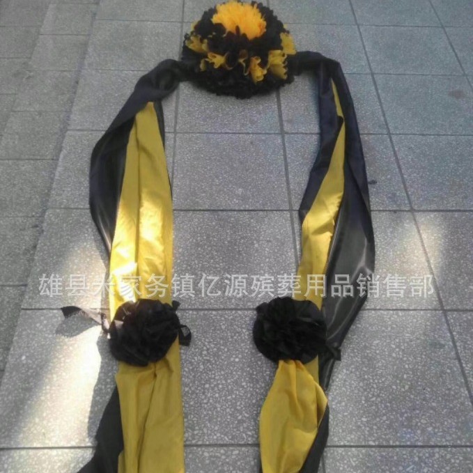 殡葬用品厂家批发50公分车头花 灵车花 大黑花