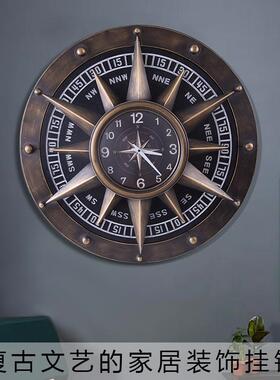 欧复古式石英钟庭艺术铁挂钟金属客厅家GTBL1934个性装饰创艺意指
