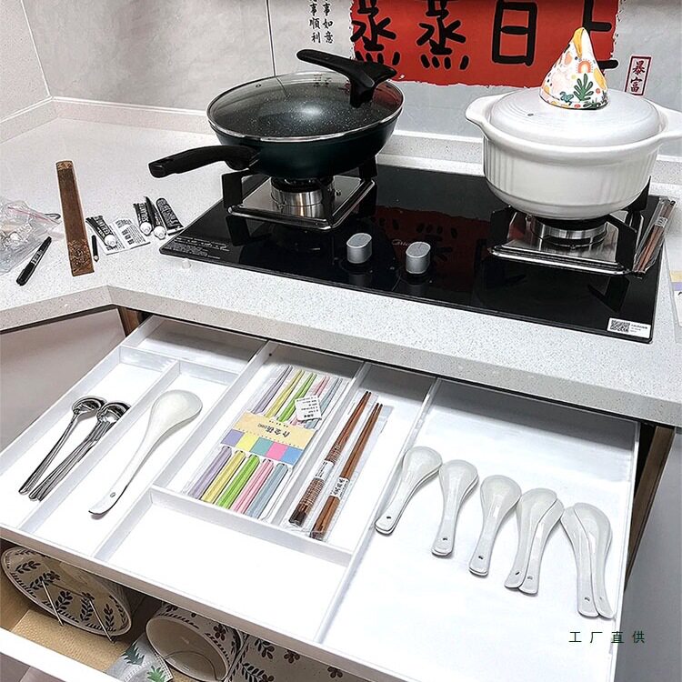 免打孔亚克力抽屉托盘带轨道