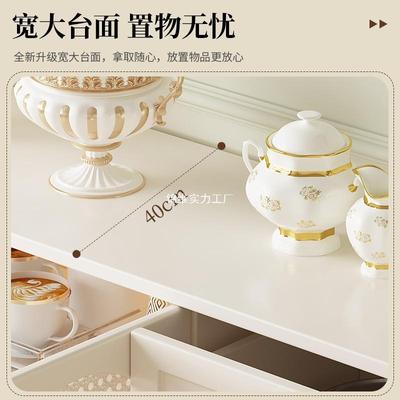 代餐边法式简约边现YMC藤编储物柜子家用餐厅柜茶水柜厨房收纳橱