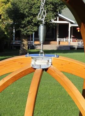 户YRG-369外实木吊成椅台庭院室阳外户花外园人实木黄色吊篮