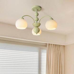 卧室吊灯主卧客厅餐现厅代简童风约法式奶354油儿房温馨浪漫中山