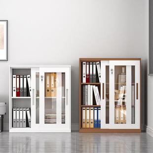 2105玻璃门书柜铁皮文件柜铁室带锁加案厚办公桌办公移门艺档