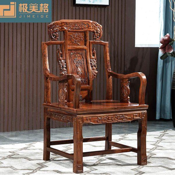 极美格刺猬紫檀非洲花梨木红木椅子圈椅太师椅茶椅实木中式主人椅,住宅家具,圈椅,淘宝优惠券,粉丝福利购,淘宝优惠卷