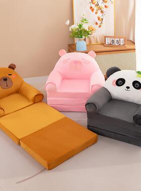 Q1儿懒童折叠沙发UOX床卡睡通可爱幼儿园宝宝午小沙发人座椅男女