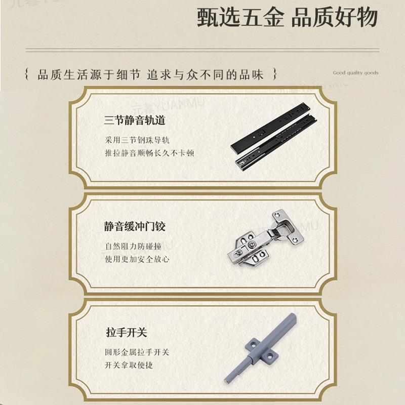 中古风餐边柜复古厅茶式水柜新客中编藤储物柜家用餐边酒柜LUT橱