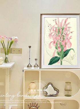 美式客厅装饰画餐厅式沙发三联画兰花壁卧法室床画头EWP朵花绿色