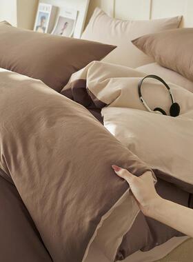 x40支简约100全棉0纯色被套单件纯棉被罩宿舍单0双人1520xMC-纯棉