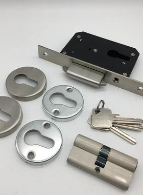 不锈钢门双钩锁锁体单双钩移门ECH-47平舌移门套锁双开铜葫锁芦锁