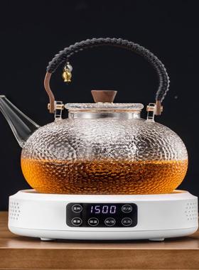 大容量蒸煮.一锤体全玻蒸汽茶壶电AL102108陶炉璃套装19L大号纹煮