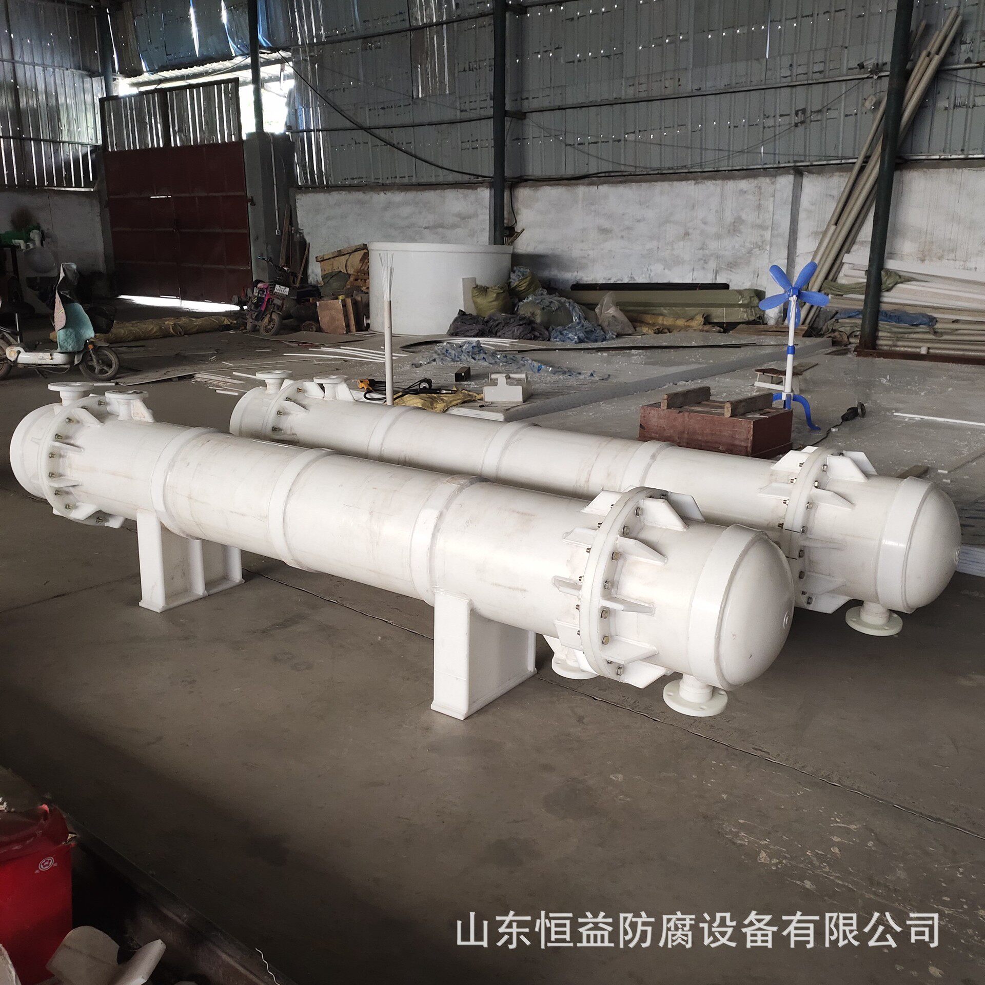 PP冷凝器列管式石墨改性冷凝器聚丙烯换热器PP换热器PP卧式冷却器