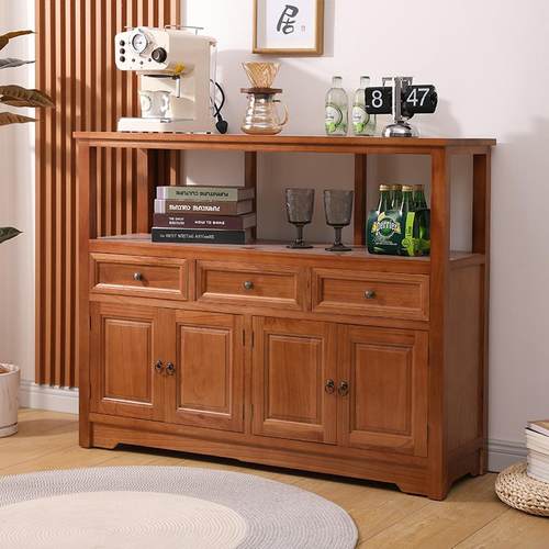 10L餐边柜A斗柜实收纳储物柜柜置物架子客厅玄s66关柜茶水柜复古