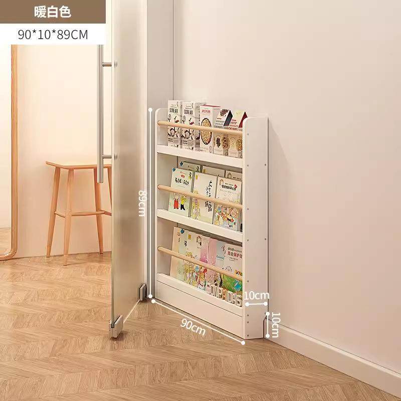 壁挂书架实木超AL101793薄书门后隙收纳柜多层芝士薄物柜缝夹缝置,收纳整理,书桌收纳置物架,淘宝优惠券,粉丝福利购,淘宝优惠卷