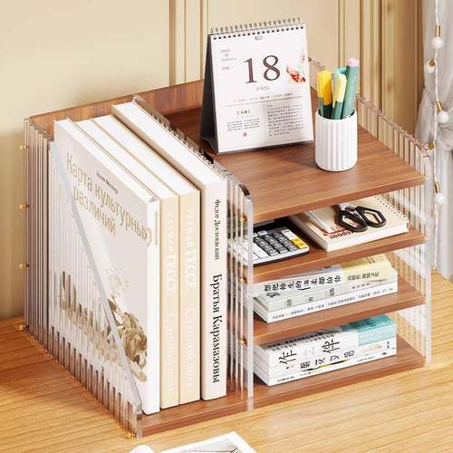 桌面书架书立架宿舍桌收19528578纳柜学办置公桌轻书奢物架习桌分