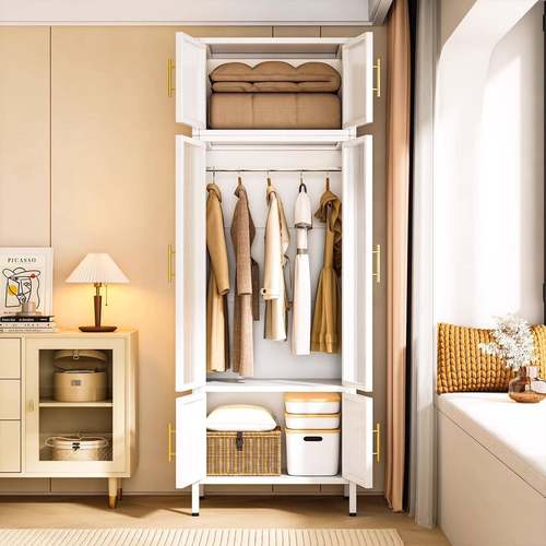 钢制衣柜家用租卧室衣TYG827物储被子收纳柜儿童落地衣衣橱出房防
