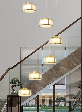新中式玄全铜小吊中国风单灯头关过道灯阳台70745茶室卧室楼床梯