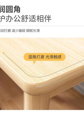 办公脑桌实木腿台作式电39295出租房书桌学桌生家用写字桌卧室简易工台