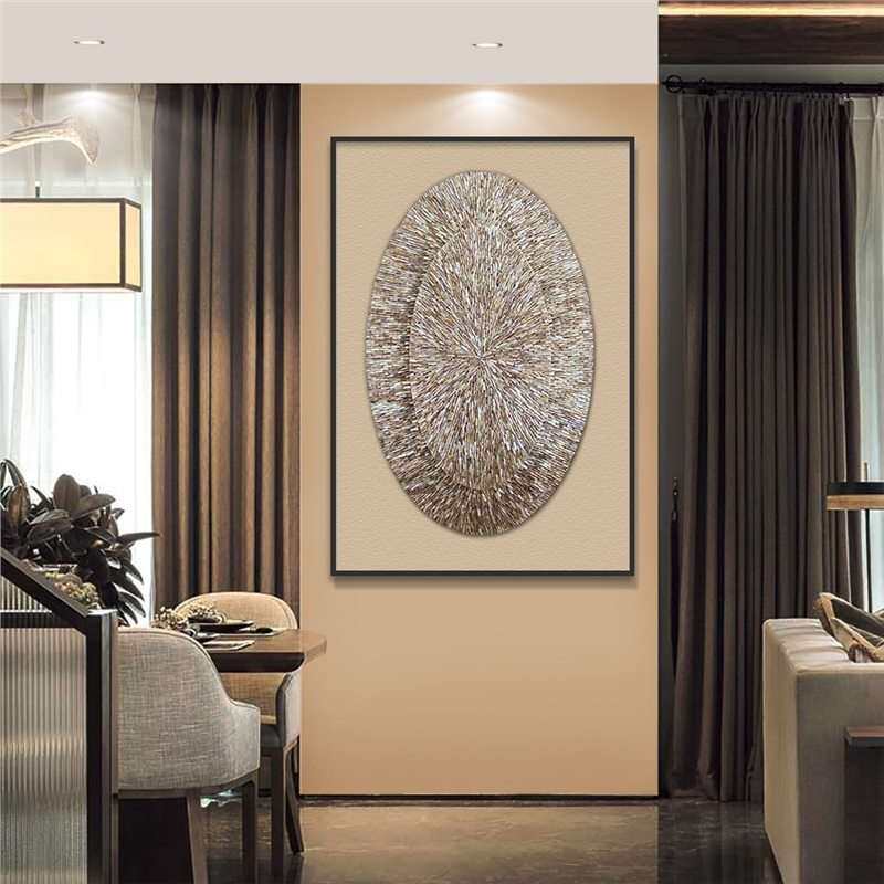 氛围led灯光画玄关手工天然贝壳装饰画客厅沙发挂画竖版立体实物