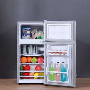 P冰箱家用双门小型二人迷你冰柜冷冻冷藏宿舍租房节能
