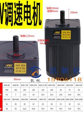 单相OPG微型调速电机减速马达25W大扭矩正反转可调交流减速机立式