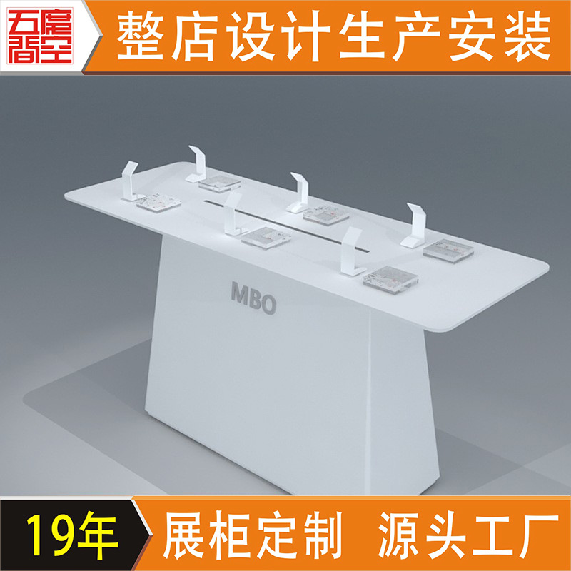 手机店烤漆木质展示台数码产品陈列架体验台小型电子产品中岛柜